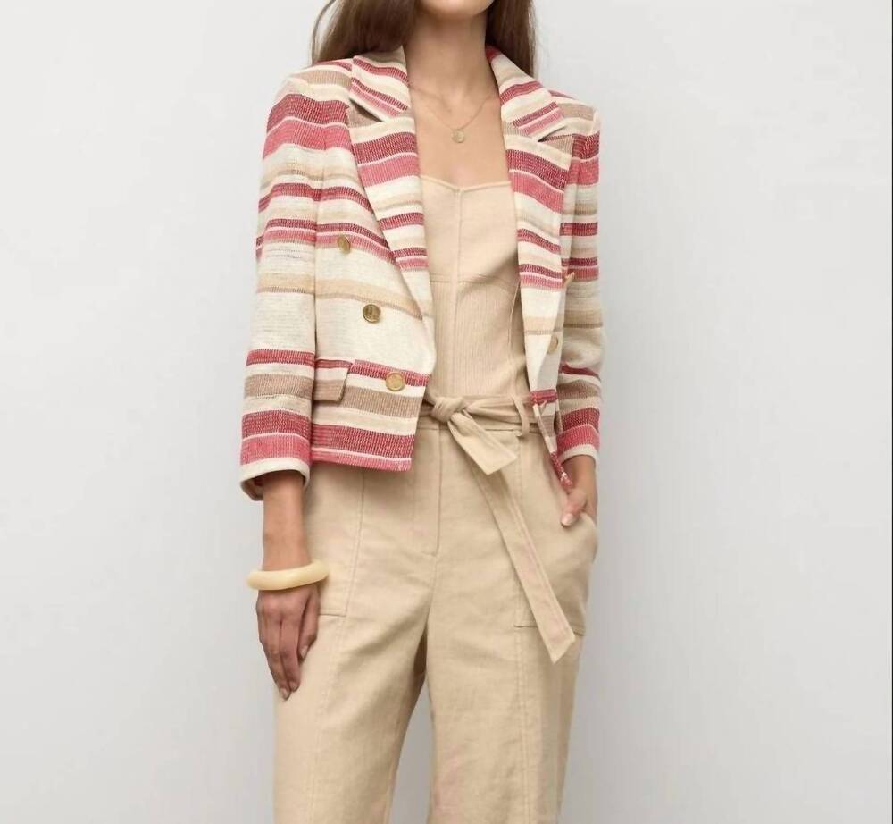 NEW IRIS SETLAKWE women's cropped jacket in orange multi